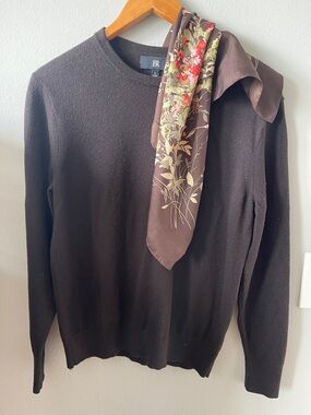 Banana republic Italian merino wool brown crew neck sweater
